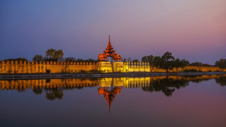 Night View of Mandalay Royal Palace